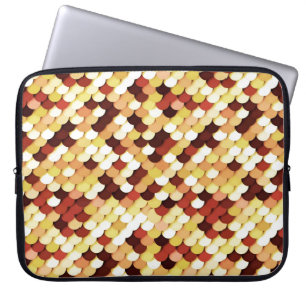Capa Para Notebook "Dragon Scales" - chocolate, bronzeado, ferrugem e
