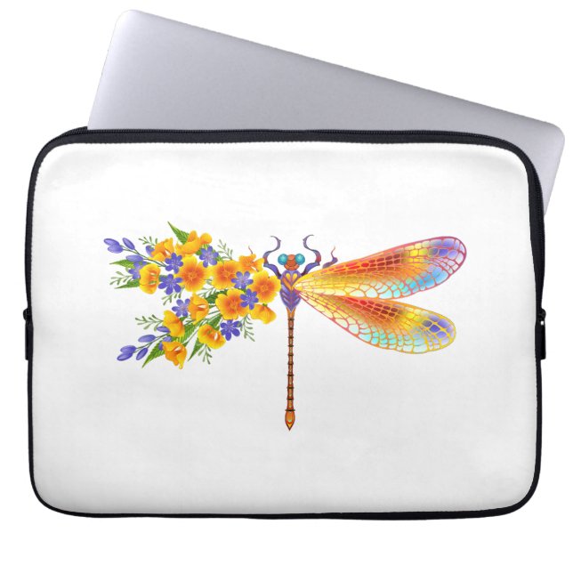 Capa Para Notebook Dragonfly Amarelo (Frente)