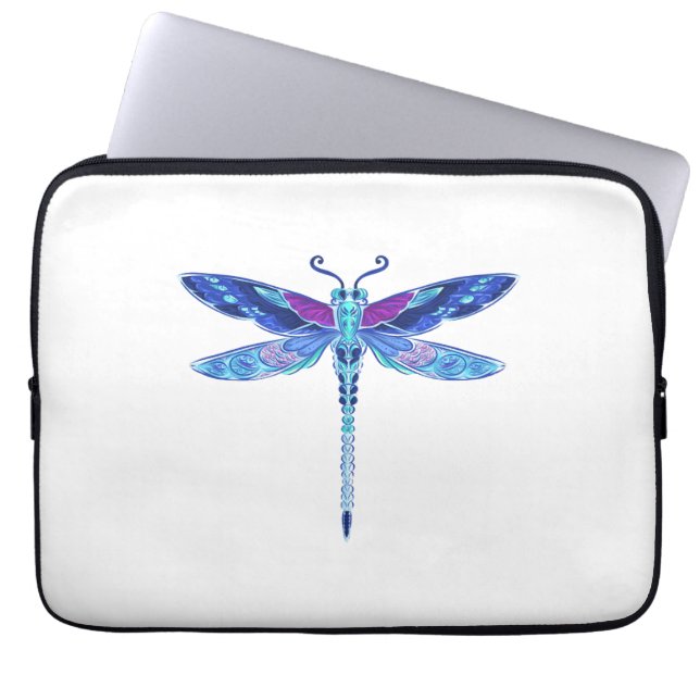 Capa Para Notebook Dragonfly Blue Moon Peace Sinal Sunflower (Frente)