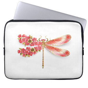 Capa Para Notebook Dragonfly com joalheria sakura