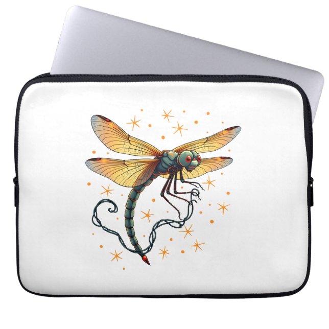 Capa Para Notebook Dragonfly das Luzes de Natal (Frente)