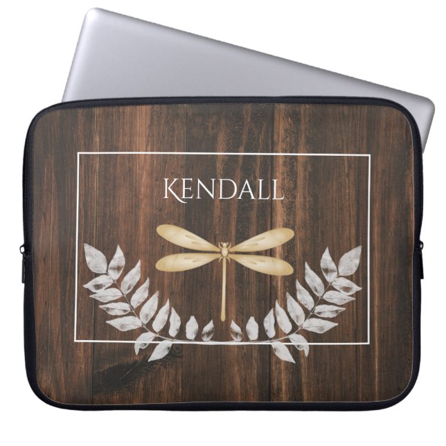 Capa Para Notebook Dragonfly Dourada russa Bolsa de laptop personaliz (Frente)