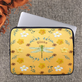 Capa Para Notebook Dragonfly em Dourado com Name
