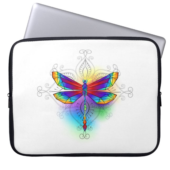 Capa Para Notebook Dragonfly Poligonal (Frente)