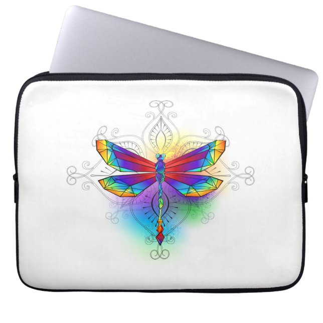 Capa Para Notebook Dragonfly Poligonal (Frente)