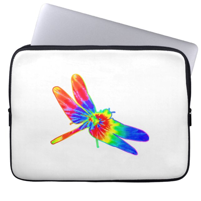Capa Para Notebook Dragonfly Tie Dye Rainbow (Frente)