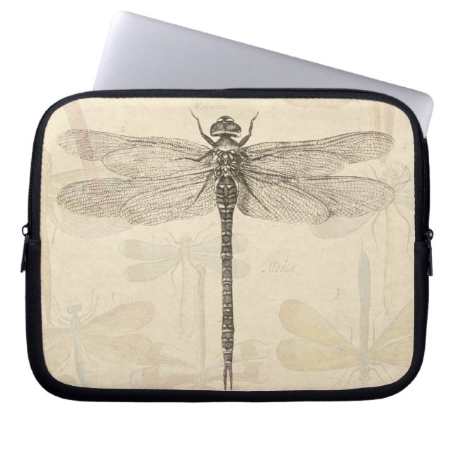 Capa Para Notebook Dragonfly Vintage Natureza Clássica Antica (Frente)