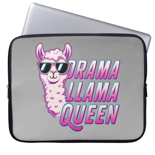 Capa Para Notebook Drama Llama Rainha Cute Llama com mulheres de ócul (Frente)