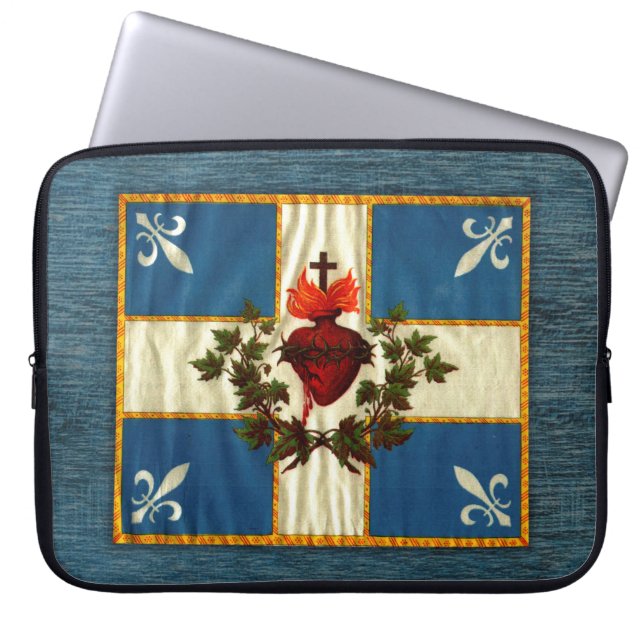 Capa Para Notebook Drapeau Québec antigo Carillon Sacré-Coeur (Frente)