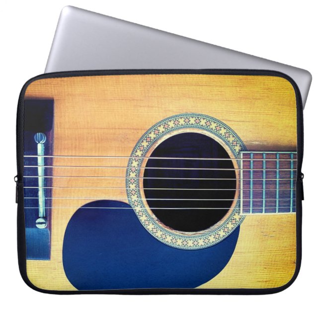 Capa Para Notebook Dreadnought Acústica 6 Cordas Design de Artista (Frente)