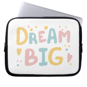Capa Para Notebook Dream Big Pastel Hearts