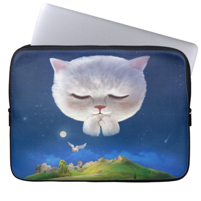 Capa Para Notebook Dreamnight Sky com Cat (Frente)