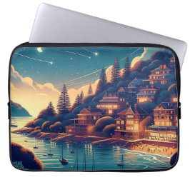 Capa Para Notebook Dreamy Coastal Night