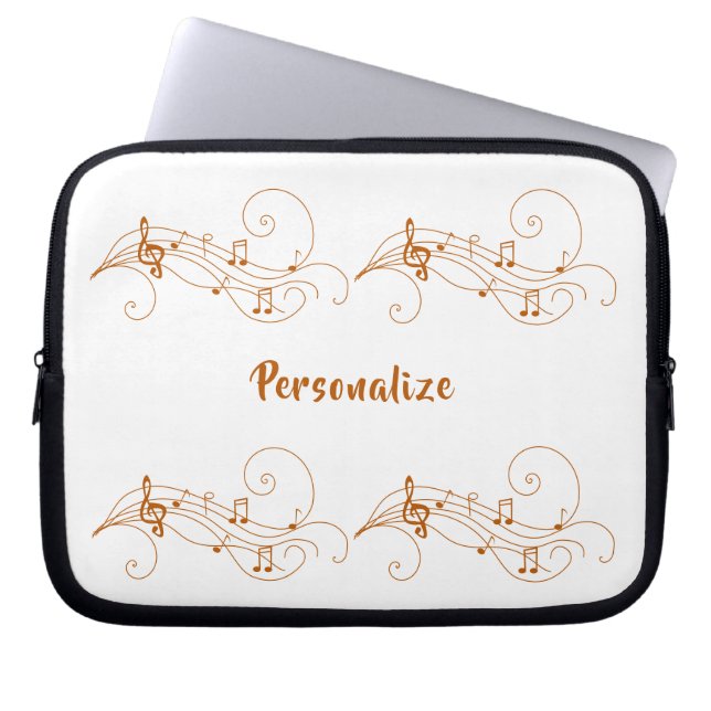 Capa Para Notebook Drifting Music Notes Personalize o Laptop (Frente)