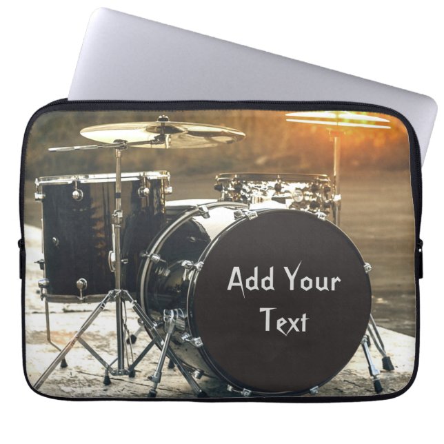 Capa Para Notebook Drum Kit Drummer Rock Personalize Personalize (Frente)