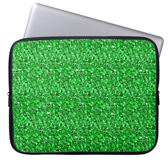 Capa Para Notebook Druzy Crystal - esmeralda verde (Frente)
