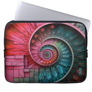 Capa Para Notebook Dubman Designs: Mosaico Espiral de Fibonacci