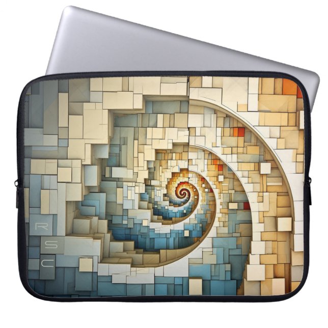 Capa Para Notebook Dubman Does Design: Monograma Fibonacci Naturals (Frente)