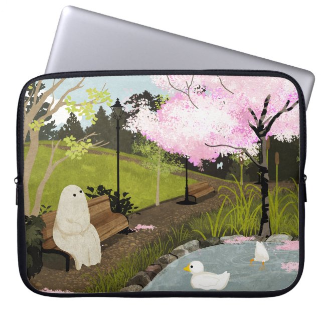 Capa Para Notebook Duck Pond - Primavera (Frente)