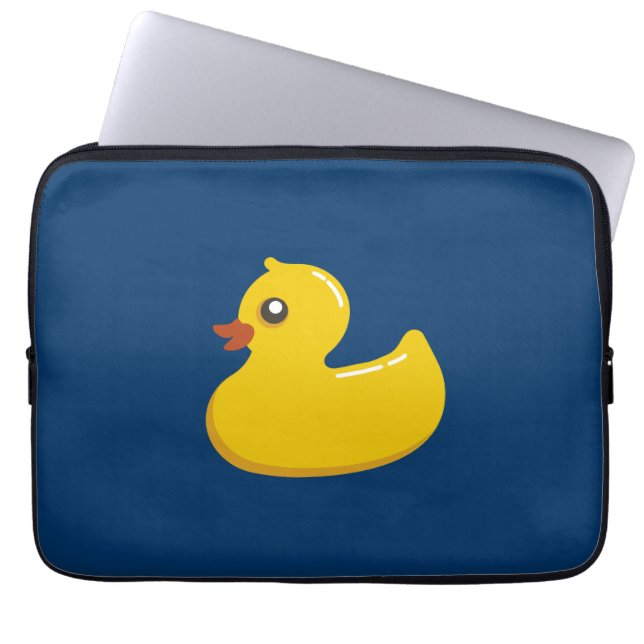Capa Para Notebook Ducky de borracha amarelo bonito do divertimento (Frente)