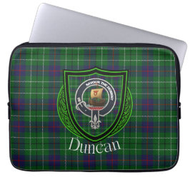 Capa Para Notebook Duncan Scottish Clan Tartan and Crest 