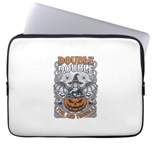 Capa Para Notebook Dupla Perturbação Problema Bruxa Abóbora Halloween (Frente)