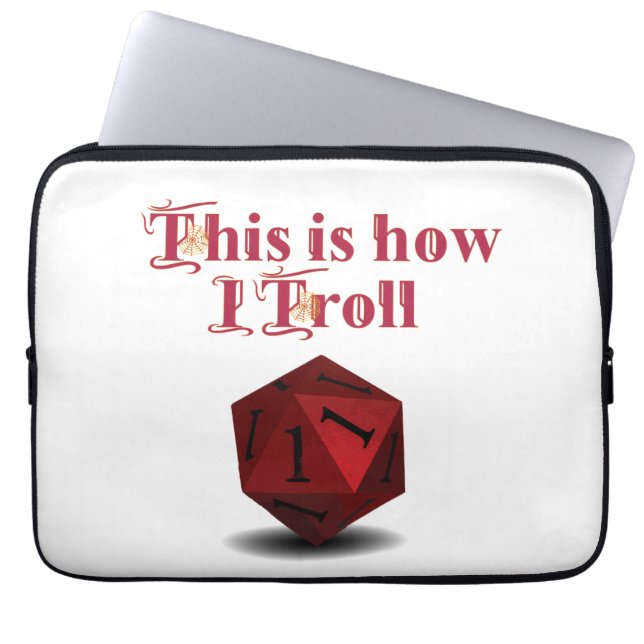 Capa Para Notebook É assim que eu Troll - Dice de Acerto Crítico (Frente)