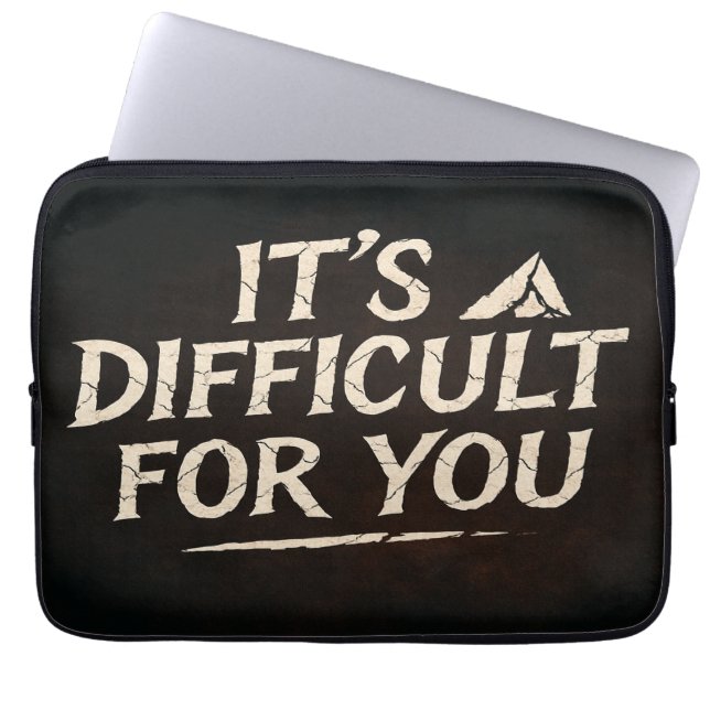 Capa Para Notebook "É difícil para você" - Motivacional (Frente)