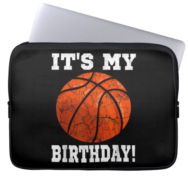 Capa Para Notebook É o meu Aniversário, jogador de basquetebol. (Frente)