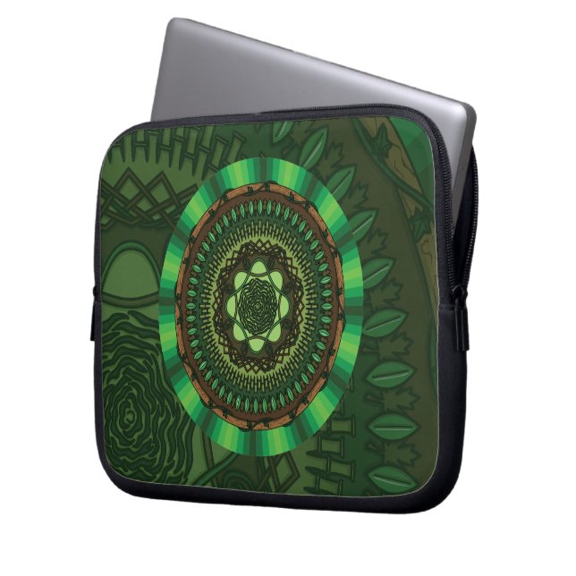 Capa Para Notebook Earth Mandala Laptop Case (Frente Esquerda)