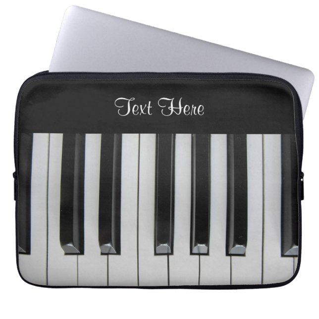 Capa Para Notebook Ebony e Texto personalizado marfim (Frente)