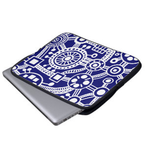Capa Para Notebook Ecosistema III Branco sobre Marinho Dp