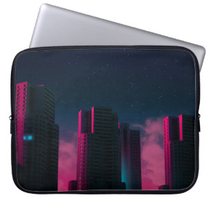 CAPA PARA NOTEBOOK EDIFÍCIOS CONCRETOS PERTO DE NUVENS BRANCAS
