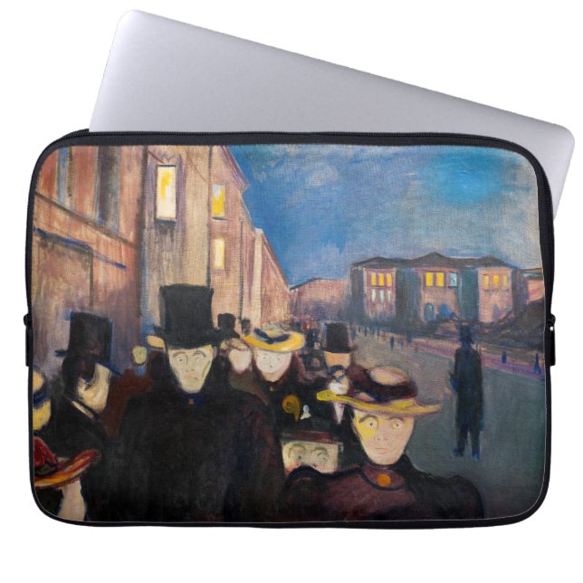 Capa Para Notebook Edvard Munch - Evening on Karl Johan Street (Frente)
