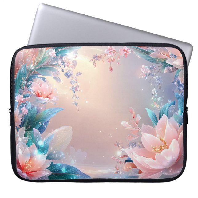 Capa Para Notebook Eethal Bloom: Uma Fantasia Floral Sonhadora (Frente)