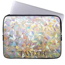 Capa Para Notebook Efeito de Vidro Colorido Prismático - Arco-íris Pr