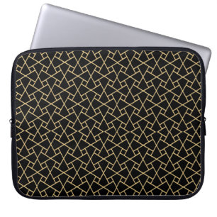 Capa Para Notebook Efeito Dourado na Bolsa de laptop de Padrão Islâmi