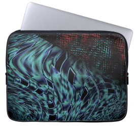 Capa Para Notebook efeito retorcido em azul opaco, detalhe escuro e v