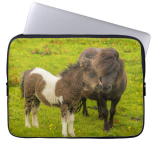 Capa Para Notebook Égua de pônei Shetland e cria
