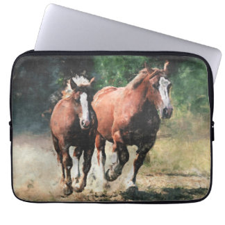 Capa Para Notebook Égua e potro do cavalo de esboço