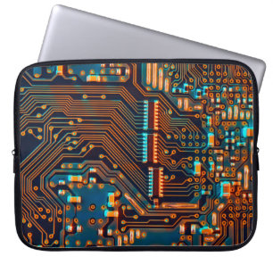 Capa Para Notebook Electronic circuit board close up. background,boar