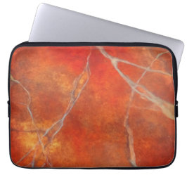 Capa Para Notebook Electronics Bag with red hot marble art design