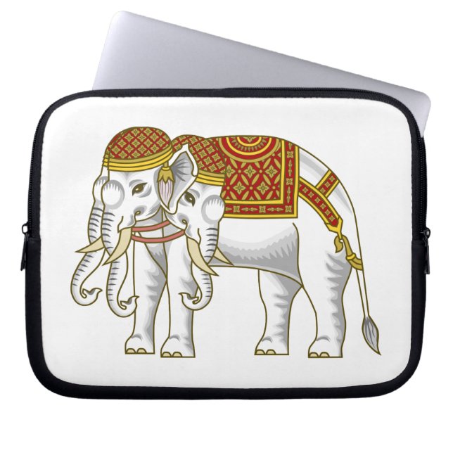 Capa Para Notebook Elefante Branco Tailandês Erawan (Frente)