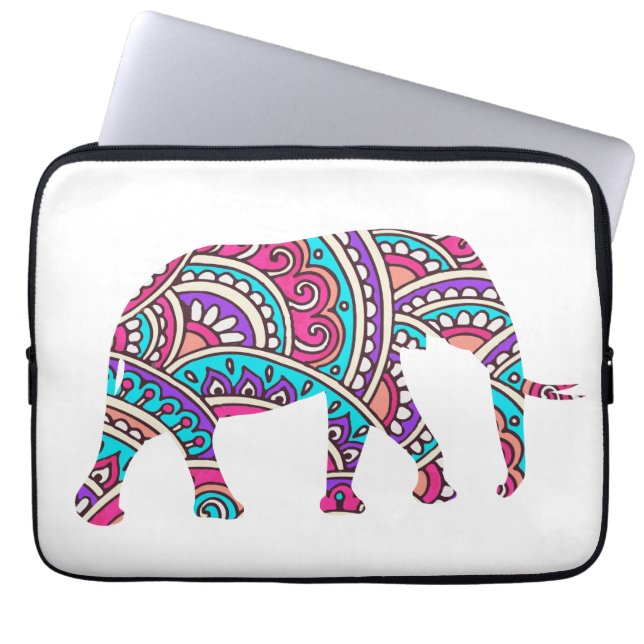 Capa Para Notebook Elefante colorido (Frente)