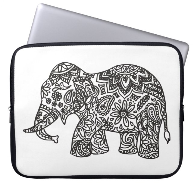 Capa Para Notebook Elefante do Doodle (Frente)