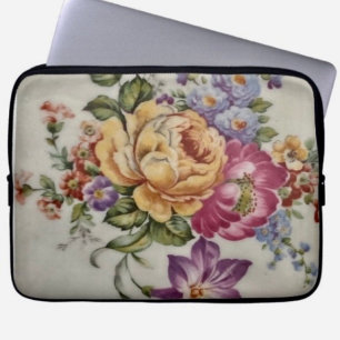 Capa Para Notebook Elegance Eletrônicos Florais Inspirados na Porcela