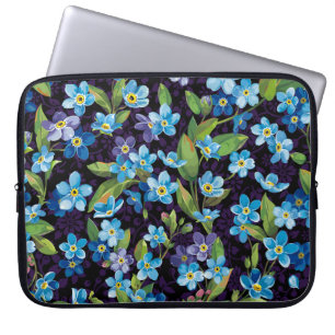 Capa Para Notebook Elegance Forget-Me-Not Floral Patterno