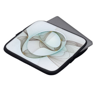 Capa Para Notebook Elegância Dourada abstrato Moderna Turquesa Brown