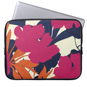 Capa Para Notebook elegância floral: padrão abstrato