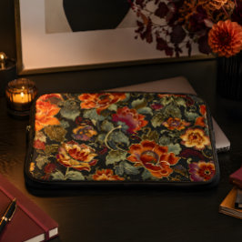 Capa Para Notebook Elegância Floral Vintage - Estojo para Computador